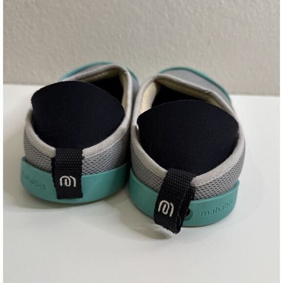 MAHABIS Size 39 BREATHE SUMMER SLIPPERS With Removable Sole Gray Turquoise - Picture 8 of 10